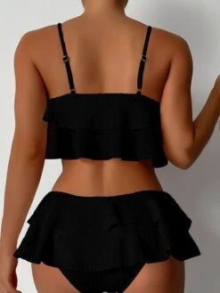 Ruffle Trim Bikini Swimsuit