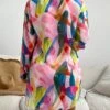 Allover Print Button Front Kimono