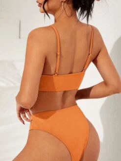 BOUDOIRCORE Cut-out Side Bikini Swimsuit