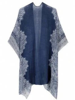 Hanky Hem Open Front Kimono