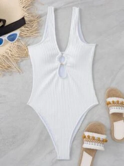 Ring Linked Cut Out Front One Piece Swimsuit -Shein Clothing Store 1679622909c3043c846fd3dcc245e3f24b565d85c1 thumbnail 405x552