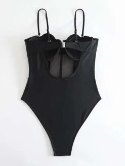 Contrast Mesh Underwire One Piece Swimsuit -Shein Clothing Store 1679628511877a81ab1dfe1f8381dc12090c59d9a0 thumbnail 405x552