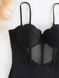 Contrast Mesh Underwire One Piece Swimsuit -Shein Clothing Store 1679628515d28dc9226fc7dd0106c364e497ca2bac thumbnail 405x552