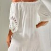 SHEIN Off Shoulder Crochet Cover Up Dress Without Bikini