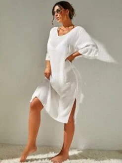 Split Thigh Backless Cover Up Dress Without Bikini Set -Shein Clothing Store 1679639154d5ae49cca397f3f4db4818b646578379 thumbnail 405x552