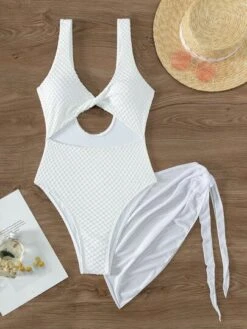 Cut-out One Piece Swimsuit With Beach Skirt -Shein Clothing Store 16797139669c85ec90a25420d37e7d24534dae460e thumbnail 405x552