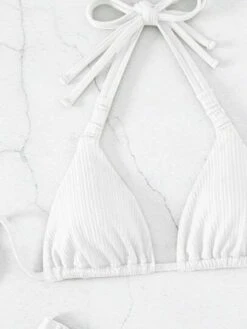 Cable Knit Bikini Set Halter Triangle Bra & Cheeky Bottom 2 Piece Bathing Suit -Shein Clothing Store 16800557462718a6b95460b322f47e2af2d9a0419b thumbnail 405x552