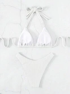 Cable Knit Bikini Set Halter Triangle Bra & Cheeky Bottom 2 Piece Bathing Suit -Shein Clothing Store 168005575133eed8040539769032fcad93744d2b6f thumbnail 405x552