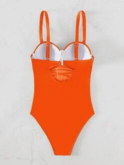 BOUDOIRCORE Lace Up Front Underwire One Piece Swimsuit