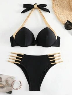 BOUDOIRCORE Contrast Binding Push Up Bikini Swimsuit -Shein Clothing Store 16802264141b9b73068b419e235b40d34229324309 thumbnail 405x552