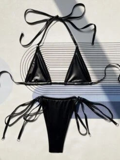 Tie Side Halter Micro Triangle Bikini Swimsuit -Shein Clothing Store 1680244800eb3d7cd23a1ebfeac678f6ae77245b7c thumbnail 405x552