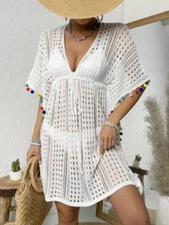 SHEIN VCAY Hollow Out Drawstring Waist Cover Up Skirt -Shein Clothing Store 1680250301fbe627cdcefd3d7708da1992e9897396 thumbnail 405x552