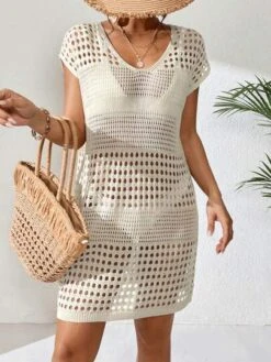 Hollow Out Batwing Sleeve Cover Up Dress Without Bikini -Shein Clothing Store 1680752967acc84413af5b578b77c2f5b08034ab69 thumbnail 405x552