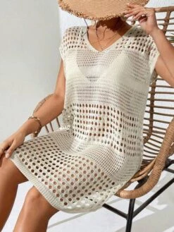 Hollow Out Batwing Sleeve Cover Up Dress Without Bikini -Shein Clothing Store 168075303939e2ea21fa24a4c52c9a31cac52809f3 thumbnail 405x552