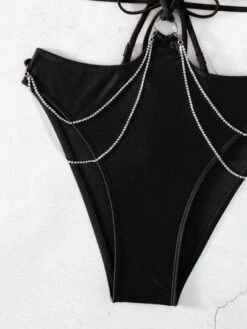 BOUDOIRCORE Ring Linked Chain Decor Halter Bikini Swimsuit -Shein Clothing Store 16808522988985e4fd0a56d96c14e4a482d3be7f4b thumbnail 405x552
