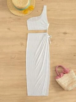 One Shoulder Drawstring Side Cover Up -Shein Clothing Store 168086423987bc63b0df01dd186cb2a216ed5583a2 thumbnail 405x552