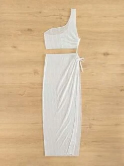One Shoulder Drawstring Side Cover Up -Shein Clothing Store 1680864241ebf6cda4398a7aab1815e7009fc8eba9 thumbnail 405x552