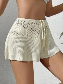 SHEIN Drawstring Front Hollow Out Cover Up Shorts -Shein Clothing Store 1681091191905fdb3a24fb2d7ba4de8ec23fd59fe4 thumbnail 405x552