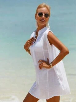 Solid Button Front Sleeveless Cover Up Dress -Shein Clothing Store 16812741313a6e85fc2d13a3a7f6e71db1ea2cc5e0 thumbnail 405x552