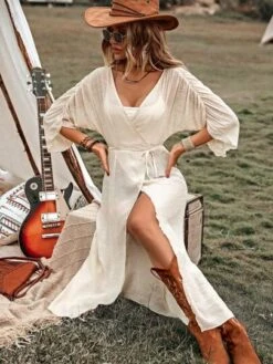 Solid Wrap Belted Kimono -Shein Clothing Store 1681354733c4fdd9d7a836d1d0b303642d7fe66b36 thumbnail 405x552