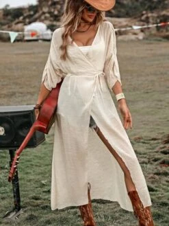 Solid Wrap Belted Kimono -Shein Clothing Store 1681354739908dea79ca5bc8a3974effcd13a5efe7 thumbnail 405x552