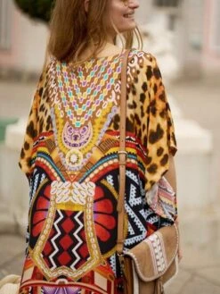 Leopard Print Batwing Sleeve Cover Up -Shein Clothing Store 16814061886a56a69f92092dc6116dc708f6c32a8c thumbnail 405x552