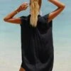 Solid Button Front Cover Up Dress
