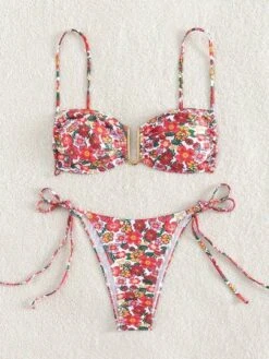 Floral Print Tie Side Bikini Swimsuit -Shein Clothing Store 1681955975fc1501290162bf7307421ea504a693b8 thumbnail 405x552