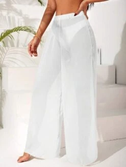 Solid Sheer Mesh Cover Up Pants -Shein Clothing Store 1681959852b87029980fd017baa25a2a39de555c4a thumbnail 405x552