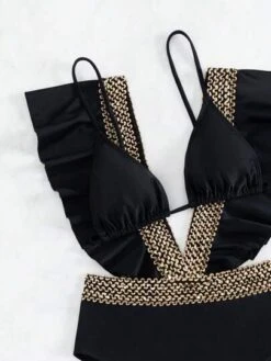 Ruffle Trim Plunging One Piece Swimsuit -Shein Clothing Store 16820412156cc3cc32f477552009f3be0542c4c2d9 thumbnail 405x552