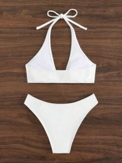 Textured Bikini Set Heart-Ring Halter Wireless Bra & Bikini Bottom 2 Piece Swimsuit -Shein Clothing Store 168230486177cc125776198e0a801ba217452efe75 thumbnail 405x552