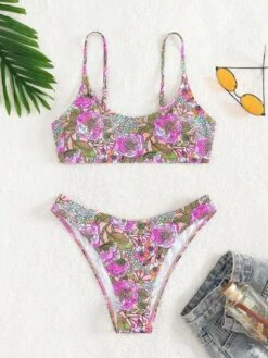 Floral Print Bikini Swimsuit -Shein Clothing Store 16823090916abd95afbb5027b3501f90c536a6788c thumbnail 405x552
