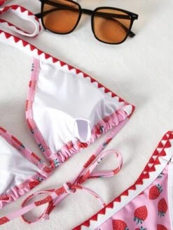 Bikinx Strawberry Print Halter Triangle Bikini Swimsuit -Shein Clothing Store 16823175619a3113ad4b63d3ced48455ab2d81a469 thumbnail 405x552