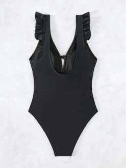 Ruffle Trim Tie Front Ruched Bust One Piece Swimsuit -Shein Clothing Store 1682386827a8249868436a99afdee5da41032564d3 thumbnail 405x552