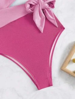Two Tone Cut Out Knot Side One Shoulder One Piece Swimsuit -Shein Clothing Store 1682990468a4ae299b61c626d0f98439f07e95228c thumbnail 405x552