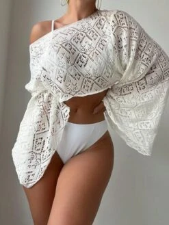 Hollow Out Crochet Cover Up Without Bikini Set -Shein Clothing Store 16829920525393ddfa26c68e5916ff11197d2a4a80 thumbnail 405x552