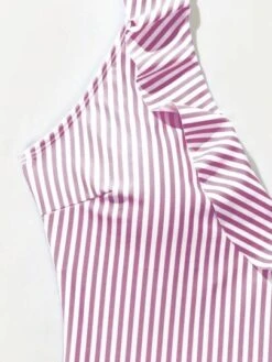 Striped Ruffle Trim One Piece Swimsuit -Shein Clothing Store 16829978860a158b65e516fd780e0e560960815c5f thumbnail 405x552