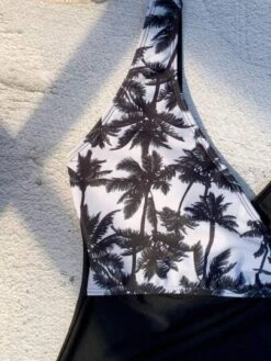 Palm Tree Print Knot Side One Piece Swimsuit -Shein Clothing Store 1683011205c126a0aed0360c05eadad7515172689a thumbnail 405x552