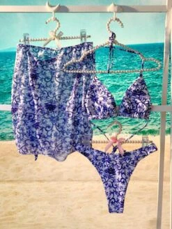 Floral Print Halter Triangle Bikini Swimsuit With Beach Skirt -Shein Clothing Store 168308277304c1f8df8f1a2dd3e8ba679ca0a45f7b thumbnail 405x552