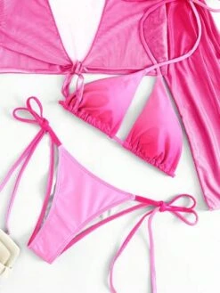 Tie Front Halter Bikini Swimsuit With Cover Up -Shein Clothing Store 1683509152c867f0ac4e7c19d92ddc6ce86302239e thumbnail 405x552