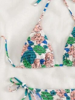 Floral Print Smocked Halter Triangle Bikini Swimsuit -Shein Clothing Store 1683509598ddab4be05ad2746458e2899a57b5ead5 thumbnail 405x552