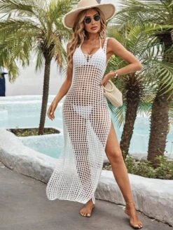 SHEIN VCAY Hollow Out Split Thigh Cover Up Dress Without Bikini -Shein Clothing Store 16835380111fb46bc17e2abdc4b52325a1c8d95e82 thumbnail 405x552