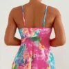 Tie Dye Ruffle Hem Bikini Swimsuit