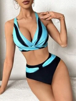 SHEIN DD+ Colorblock High Waisted Bikini Swimsuit -Shein Clothing Store 1684115227ac94c11683caddde6b89d989e75fb93b thumbnail 405x552