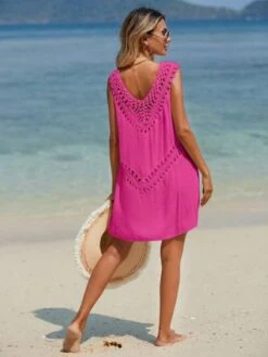 SHEIN VCAY Hollow Out Cover Up Dress