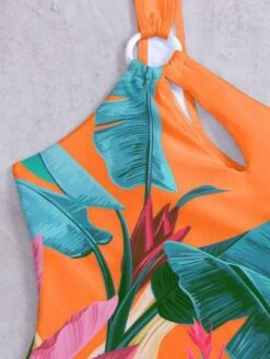 Tropical Print Ring Linked One Shoulder One Piece Swimsuit -Shein Clothing Store 1684750380af208dd1493c29016c0e088e9652c02b thumbnail 405x552