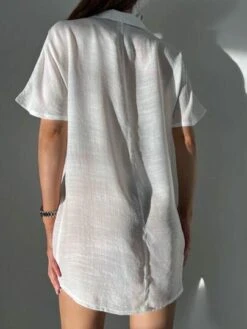 Solid Twist Front Cover Up