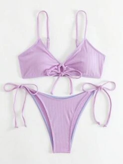 Tie Side Bikini Swimsuit -Shein Clothing Store 1684905602fed8d054b7e01998d08a2bf8ba1ab69a thumbnail 405x552
