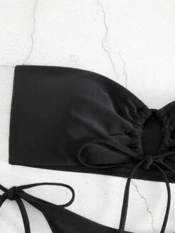 Tie Side Drawstring Bandeau Bikini Swimsuit -Shein Clothing Store 168491610625b6a0a4f2a8c417ed9b7bd3deea3eef thumbnail 405x552