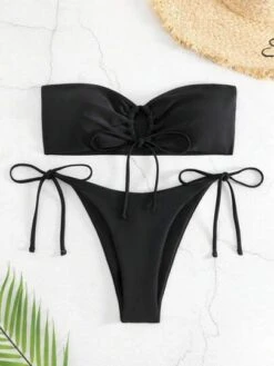 Tie Side Drawstring Bandeau Bikini Swimsuit -Shein Clothing Store 16849161086cfcd324398dd08ae8294bec35118168 thumbnail 405x552